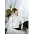 thumbnail image 4 of Loungees Ivory Drop Needle Coral Fleece Shawl Collar Button Front Bed Jacket - XL, 4 of 6