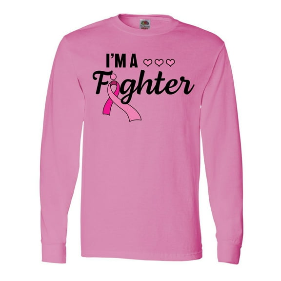 Inktastic Breast Cancer Awareness I'm a Fighter Long Sleeve T-Shirt