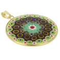 thumbnail image 2 of GlassOfVenice Murano Glass Millefiori Pendant in Gold-Plated Frame 1-1/4", 2 of 4