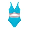 thumbnail image 4 of Two Piece Swimsuits High Waist Bikini Tied Side Tankini With Push Up Padding/BU2/S, 4 of 5