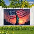 thumbnail image 4 of Statue of Liberty Banner American Flag Patriotic Design Celebration Backdrop for Independence Day Party Event Decoration, 4 of 7