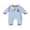 Blue, variant on Cjfdfy Newborn Baby Boy Girl Christmas Romper Outfits Santa Embroidery Striped Crew Neck Long Sleeve Full Length Jumpsuit Fall Winter Clothes 0 3 6 12 18 Months