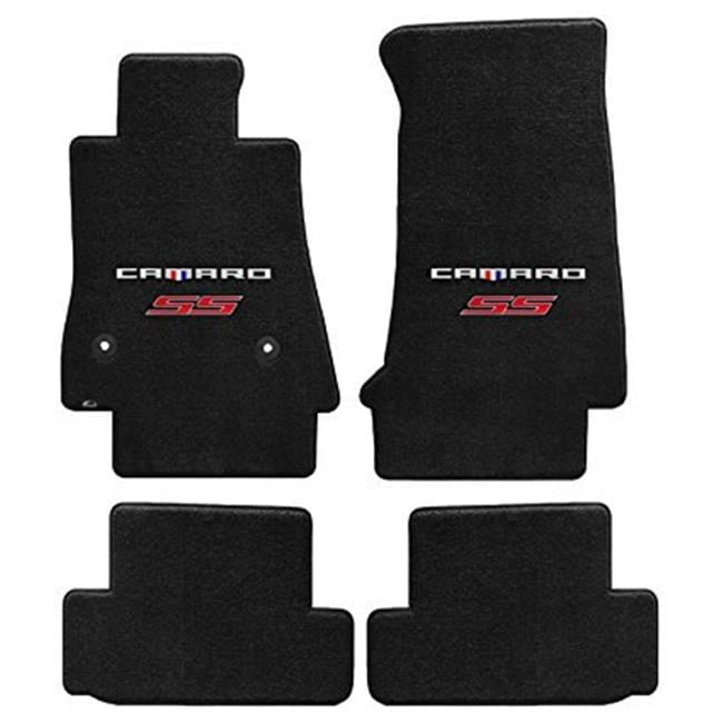 Lloyd Mats 600292 2016-On Ebony Ultimat Camaro Plus SS Red Double Logo Mats, 4 Piece