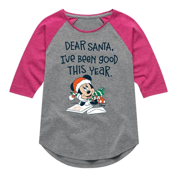 Disney - I've Been Good - Toddler & Youth Girls Raglan Graphic T-Shirt