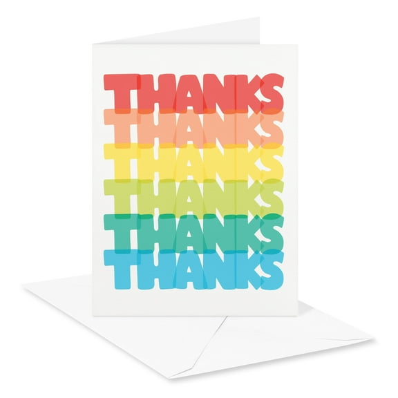 American Greetings Thank You Card Stationery Notes, Rainbow Thanks (20-Count)