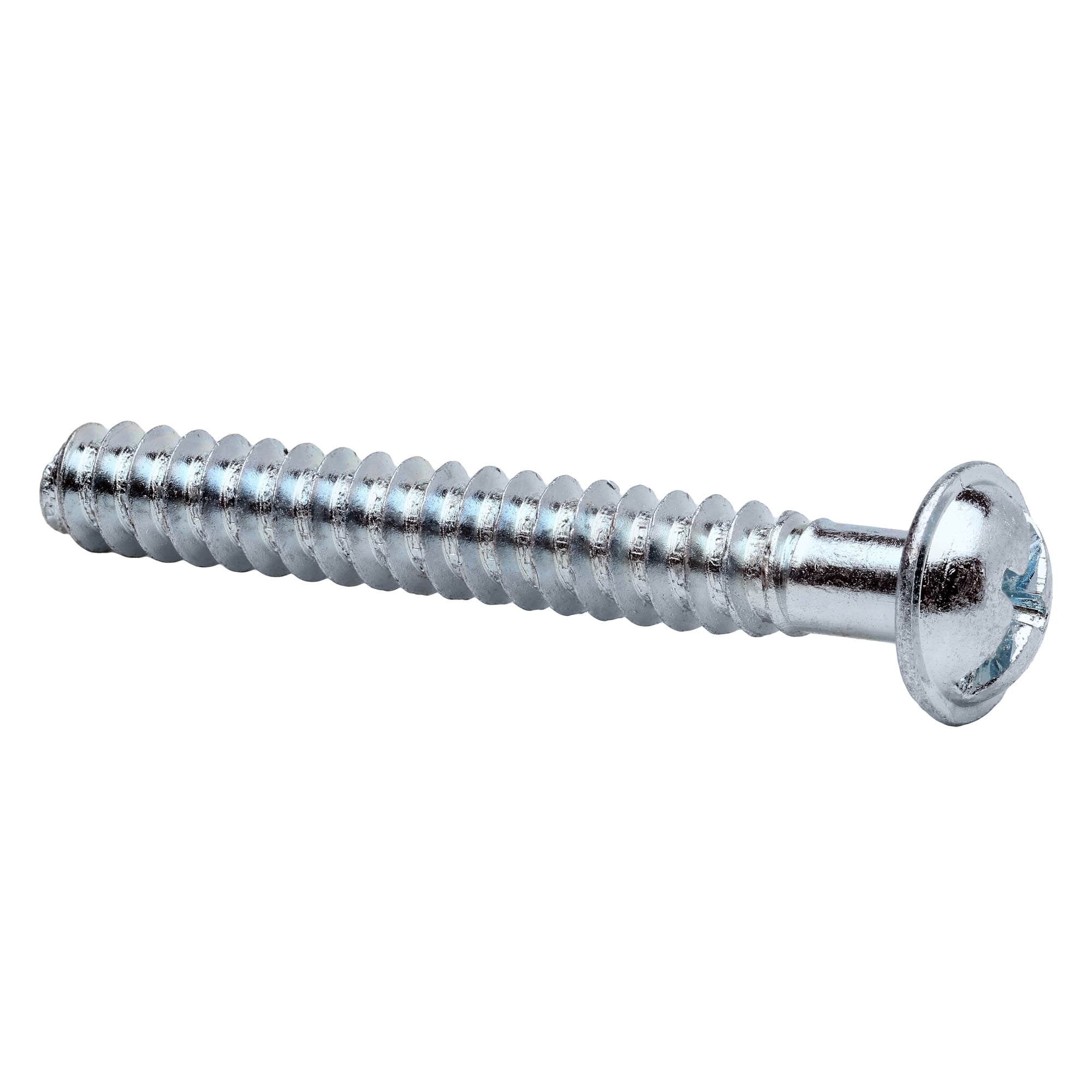 25 Pieces Rok Hardware #12-14 X 1-3/4 Phillips/Slotted Round Washer Head Self Tapping Type B SMS Zinc Plated Screws