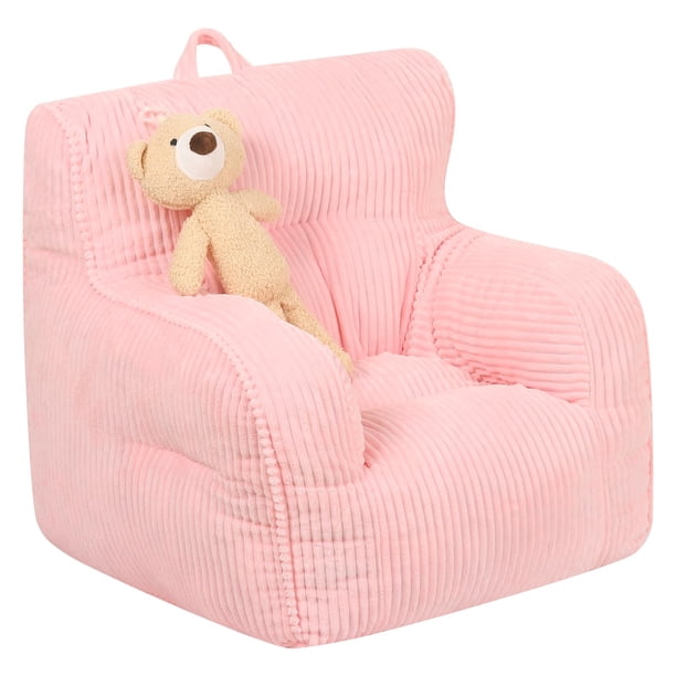 Puf para niños MOMCAYWEX con oso de peluche rosa
