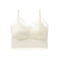 thumbnail image 4 of Afdoent Bras for Women Lace Push Up Bra Adjustable Straps Fixed Cup Satin Wirefree Comfy Everyday Bra, 4 of 7