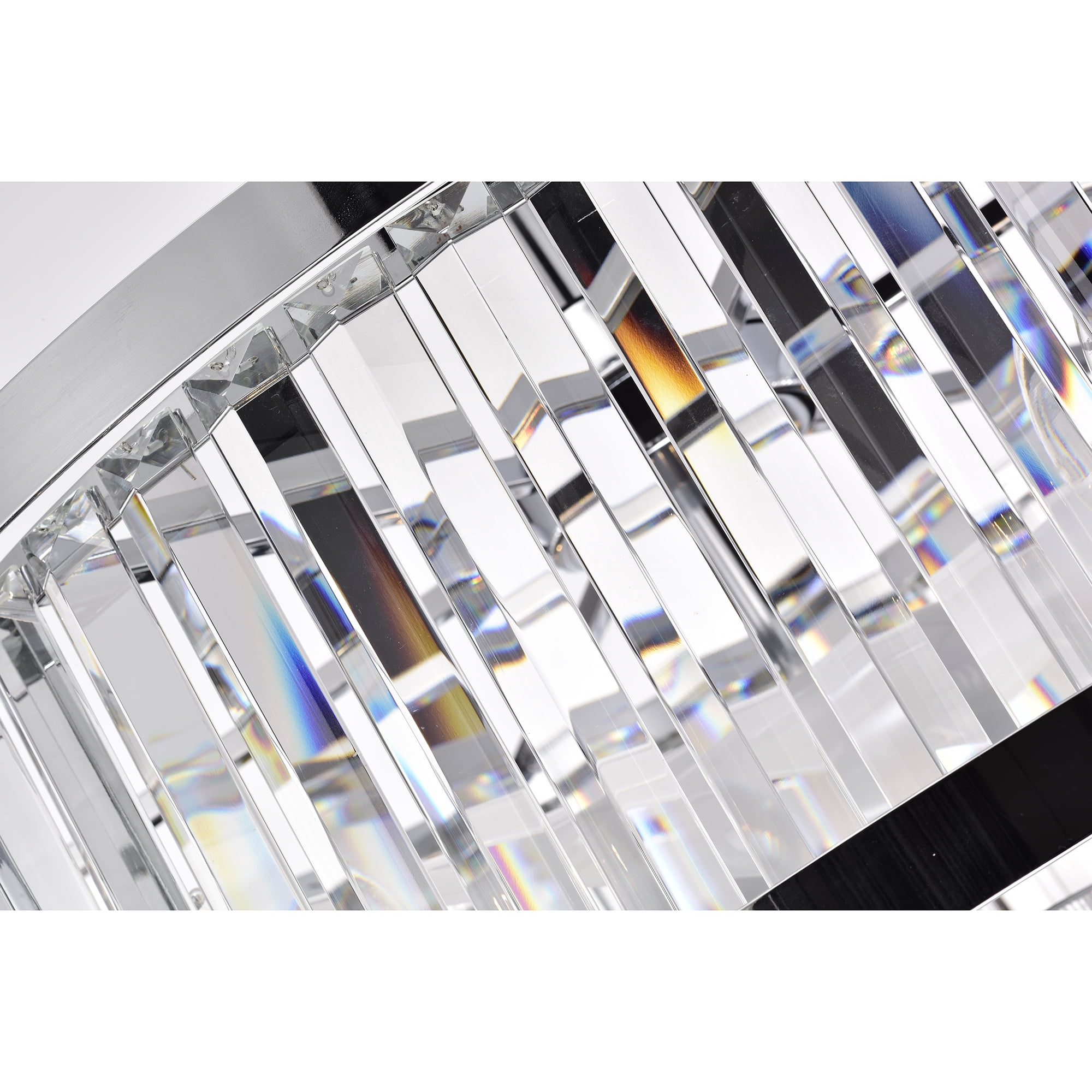 Warehouse of Tiffany Dario Chrome Ceiling Fan 30-Inch 6-Light Metal & Crystal Drum Shade (Includes Remote)