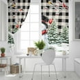 thumbnail image 5 of Fsddascl Plaid Snowman Christmas Blackout Curtains for Bedroom/Living Room, Thermal Insulated Kitchen Curtains, Xmas Tree Snowflake Birds Branches Grommet Darkening Window Treatment Drapes 52"x63"x2, 5 of 6