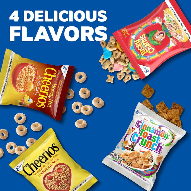Cereal Variety Pack, Lucky Charms, Cinnamon Toast Crunch, Cheerios