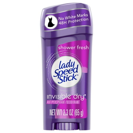 Lady Speed Stick Invisible Dry Antiperspirant Deodorant, Shower Fresh, 2.3oz