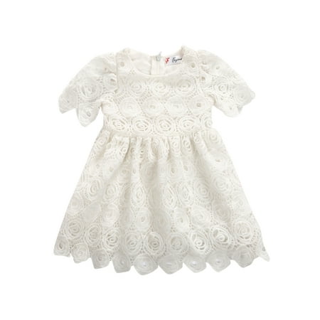 

Summer Newborn Baby Girls Lace Floral Dress Party Pageant Tutu Princess Skirt