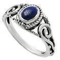 thumbnail image 4 of Natural Lapis Lazuli - Afghanistan 925 Sterling Silver Ring s.8 Jewelry DGR1132_F_8 R-1043, 4 of 7