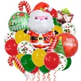 thumbnail image 4 of Juego de globos de látex navideños, muñeco de nieve, bastón de caramelo, película de aluminio, decoración para fiestas, globos de tela con lentejuelas, 4 of 5