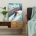 thumbnail image 5 of Winter Sports Skier Canvas Painting， Suitable for Living Room， Bedroom， Office， Ski Lodge， and Mountain Cabin Decor, 5 of 8