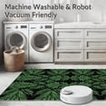 thumbnail image 5 of ODIKA 8'x10' Machine Washable Non-Slip Area Rug, Winter Wonderland Pine Needle Evergreen Bough Seasonal Floor Covering High Traffic Rug, Black, 733377, 5 of 5