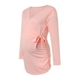 thumbnail image 4 of T-shirt de Maternité à Manches Longues à Col Rond pour Femmes, Haut d'Allaitement, Blouse Décontractée pour l'Allaitement, Coupe Régulière, Ourlet Uni, Design pour, 4 of 7