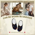 thumbnail image 7 of Fotbe 80s Style Palm Trees Pattern Women's Fuzzy Curly Fur Memory Foam Loafer Slippers Indoor Outdoor Slippers Winter Home Shoes-37/38, 7 of 7
