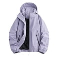 thumbnail image 4 of FEIIBMOYRIA Men's Outdoor Jackets Men Full Zipped Hooded Water Repellent Windbreaker Jackets Casual Solid Color Basic Comfy Coats for Daily Commute Outdoor Sports Wear, 4 of 7