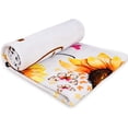 thumbnail image 2 of Fall Throw Blanket Pumpkin Blanket Thanksgiving Decor Cream Ivory Autumn Pumpkin Print on Soft Fleece Beige for Couch/Chair (60" x 50"), 2 of 5