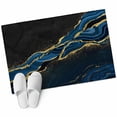 thumbnail image 2 of Rectangle Area Rug 2x3ft,Dark Blue Marble Fluid Washable Carpet Non-Slip Runner Accent Rugs Indoor Floor Mat for Bedroom Living Room Decor,Gold Foil Abstract Stripe, 2 of 9