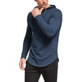 thumbnail image 5 of Aiyino Men's Hipster Hip Hop Longline Pullover Hoodies Shirts, 5 of 6