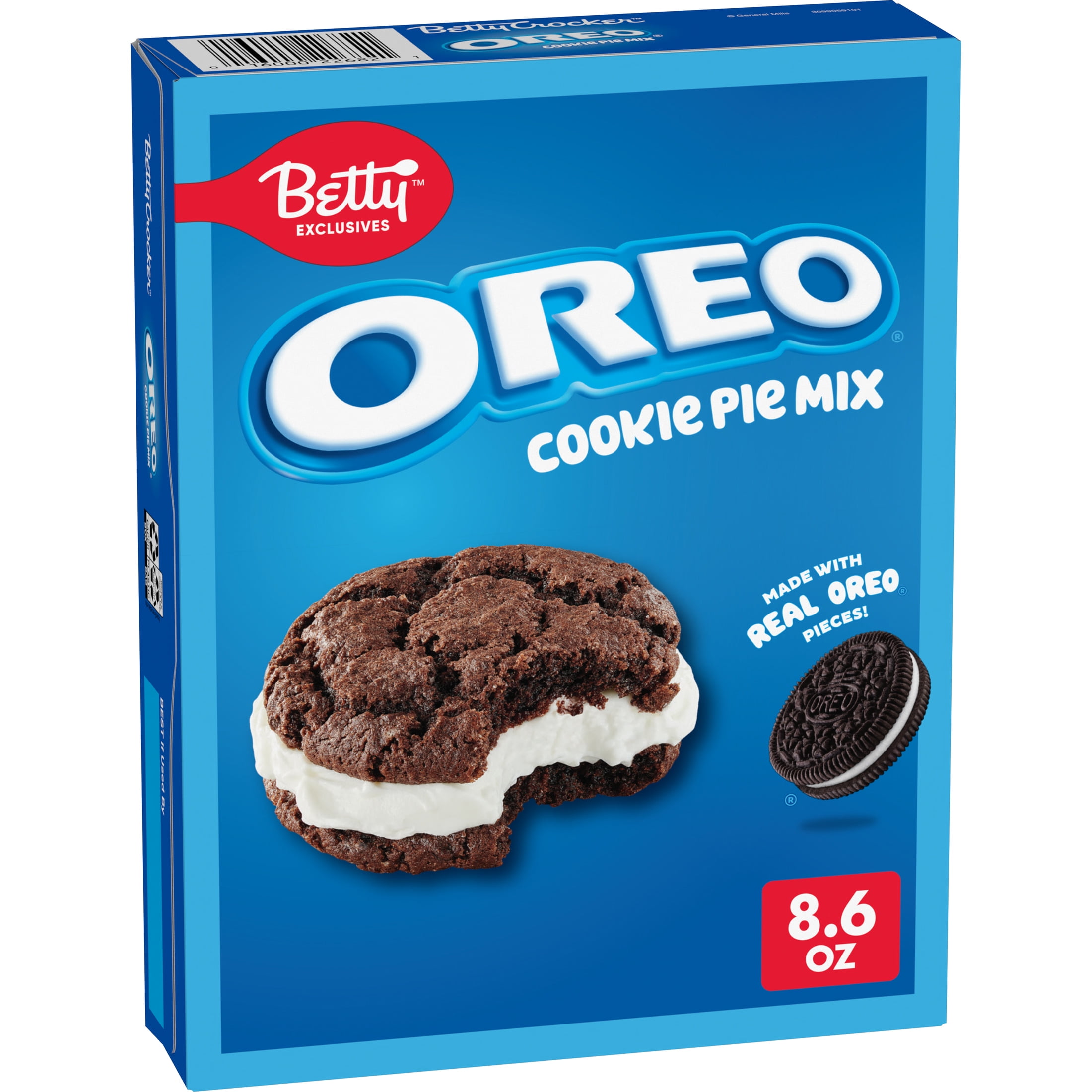 (3 pack) Betty Exclusives OREO Cookie Pie Mix, Baking Mix Made with Real OREO Cookie Pieces, 8.6 oz