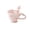 Rose, variante sur Tasse à Café en Céramique avec Cuillère et Boîte-Cadeau, Poignée en Forme de Cœur Motif Floral, Cadeau Attentionné d'Anniversaire Fête des Mères pour Femmes, Maman, Elle, Épouse, Usage à la Maison, Mignon Cadeau pour les Amateurs de Thé et de Café