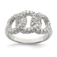 thumbnail image 1 of 925 Sterling Silver Three Cubic Zirconia Cz Circles Ring, 1 of 6