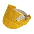 thumbnail image 2 of Sombrero con visera para el sol, figura de felpa, sombrero de ala ancha, muñeca de juego de simulación, sombrero para el sol, elegante sombrero para Amarillo, 2 of 8