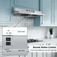 thumbnail image 3 of Range Hood 30 inch Under Cabinet Stainless Steel Kitchen Vent Hood 280CFM Built-in Color silver, 3 of 7