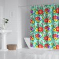 thumbnail image 2 of Pioneer Flower Floral Print Pattern Shower Curtain 84"x72", Bathroom Decorative Shower Curtain Set with 12 Hooks, Waterproof Washable, 2 of 6