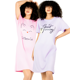 thumbnail image 1 of Set De 2 Camisones Para Dormir Mujer Pijama Aesthetic Batas Dama Bluson, 1 of 5