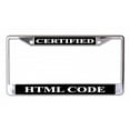 thumbnail image 1 of Certified HTML Code Chrome License Plate Frame, 1 of 1
