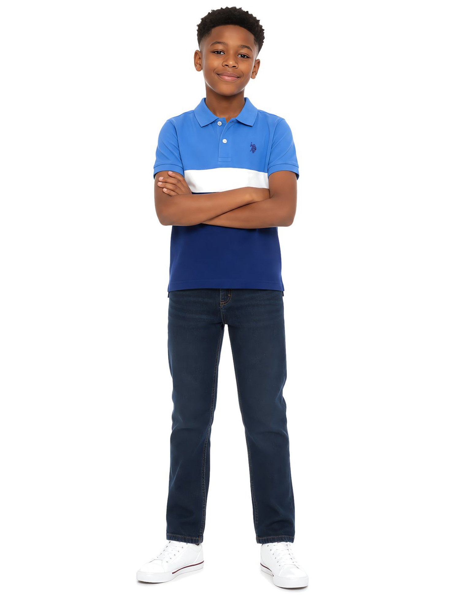 U.S. Polo Assn. Boys Colorblock Polo Shirt photo 2