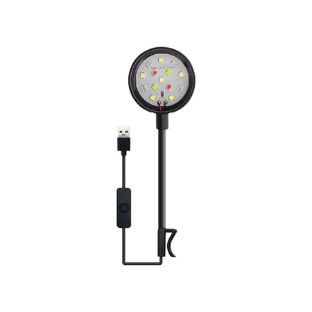 LED Aquarium Light, Grow Light Aquarium Plant Lighting Rotatable Clip On Lamps for Small Fish Tank, Landscape Lighting (Black)