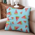 thumbnail image 4 of Yakuyir Housses de Coussin Melon D\'eau d'Été Bleu 18x18 Ensemble 1 Doux Ferme Bohème Décoration Moderne Mignonnes Pastèques Fruits Rouges Accents Canapé Extérieur Coussins Décorations Maison, 4 of 5