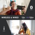 thumbnail image 5 of (Negro) Auriculares inalámbricos Bluetooth Auriculares para niños Auriculares plegables para gatos con micrófono estéreo Auriculares Bluetooth para niños para teléfono PC., 5 of 5