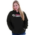 thumbnail image 3 of My Mom My Hero Breast Cancer Ribbon Hoodie Sweatshirt Women Men Brisco Brands M, 3 of 6