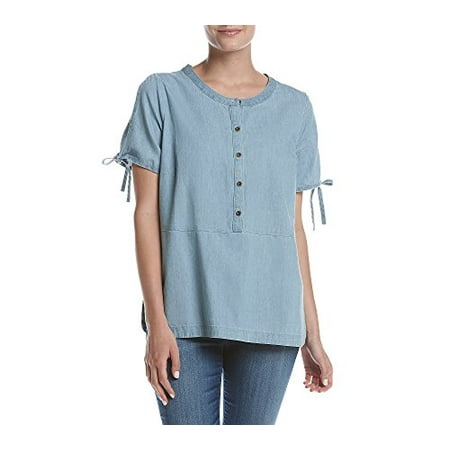 G.H. Bass & Co. Chambray Woven Top Small