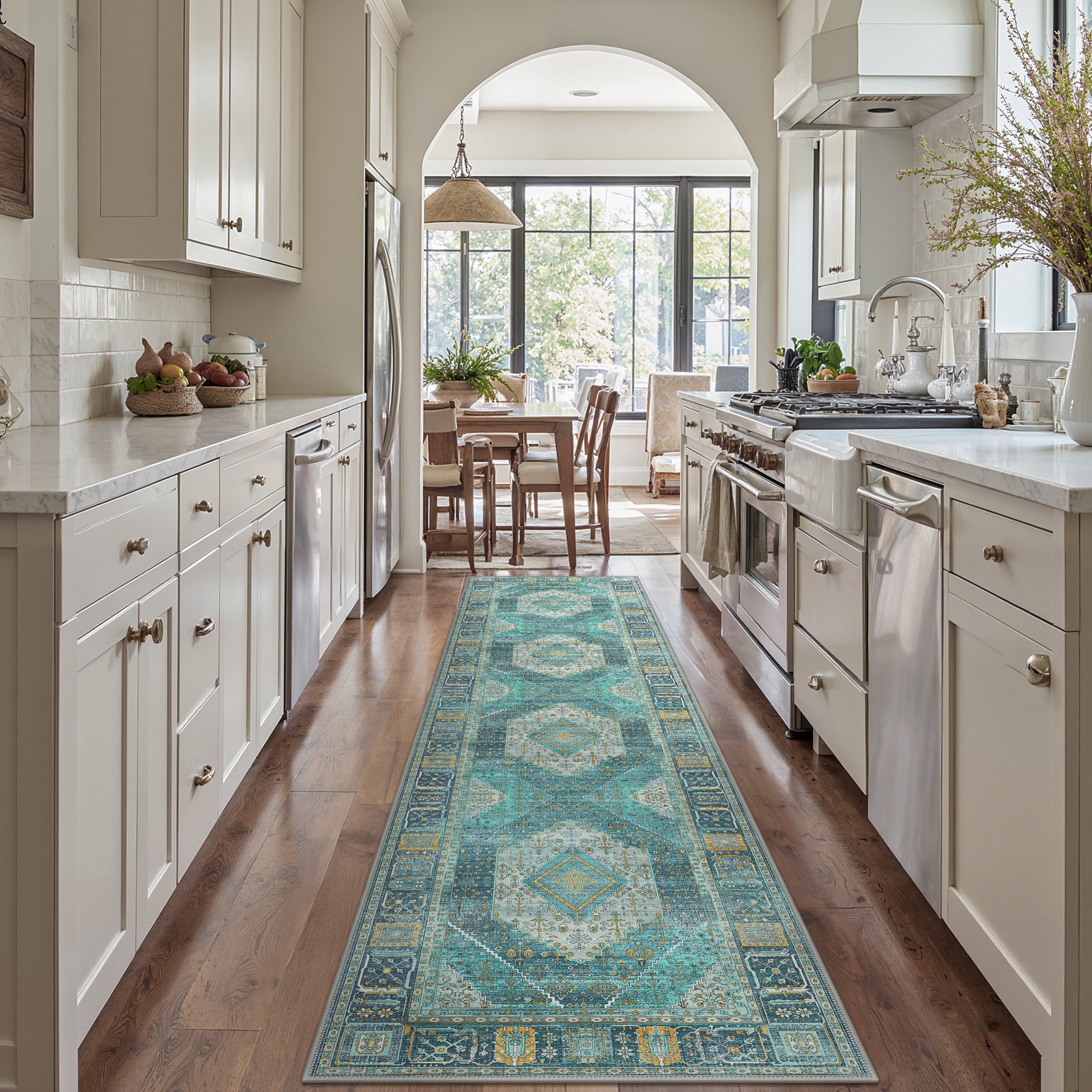Runner Rug Machine Washable, Kitchen Runner Rug for Floor and Hallway,
