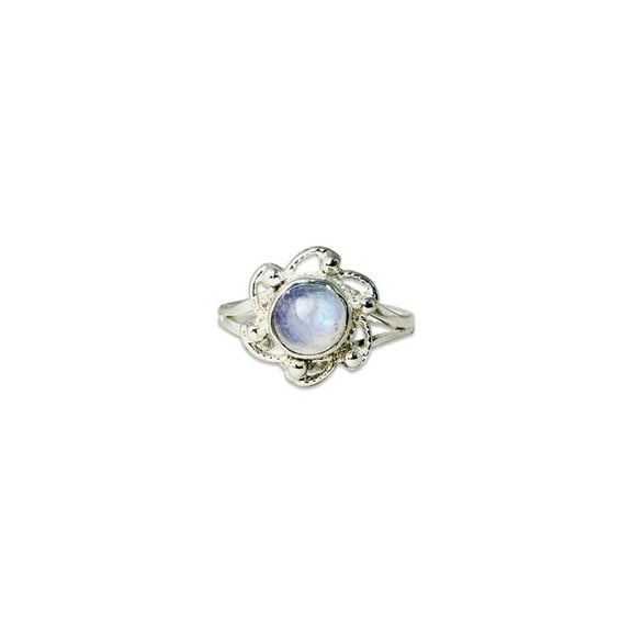 Heaven Crafts Rainbow moonstone Ring 925 Sterling Silver Silver Charm Jewelry