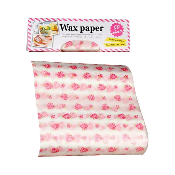 Clearance Items 50 Sheets Wax Paper – Greaseproof & Waterproof Wrapping Paper for Crafts, DIY Projects, Gift Wrapping, Packaging, Printing, and Decorative Use