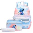 thumbnail image 1 of 3Pcs/Set Disney Lilo Stitch Teenager Student Backpack Colorful Bag Boys Girls School bags with Lunch Bag Travel Mochilas, 1 of 4