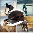 thumbnail image 5 of Jooan Bike Helmet for Men Women with Safety Led Back Light Detachable Magnetic Goggles Visor Mountain & Road Bicycle Helmets Adjustable Adult Cycling Helmets, Blak Red, 5 of 9