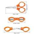 thumbnail image 2 of Uxcell Folding Scissors Portable Travel Mini Scissors Bulk Glasses-Shape Shear for Outdoor Fishing Craft, Orange 3 Pack, 2 of 6