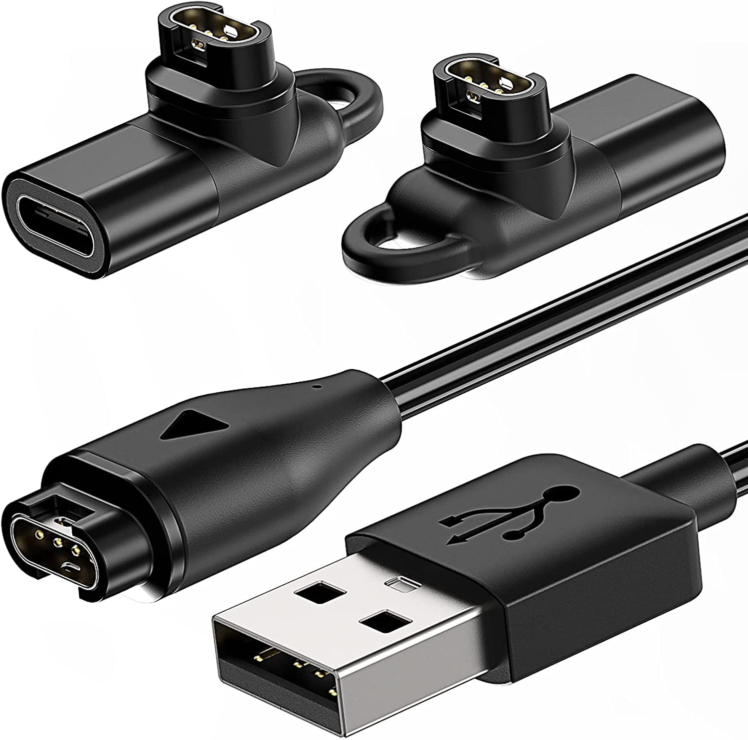 Charging Cable for Watch with 2 USB C Charger Adapter Connector, 3.3FT Charger for Garmin Fenix - Walmart.com