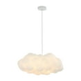 thumbnail image 2 of JONATHAN Y Zephyr 23" 2-Light Modern Contemporary Silk LED Cloud Pendant, White, 2 of 12