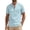 Light Blue, variant on Guluxicc Men's Cotton V-Neck Shirts with Pocket Button Short Sleeve Shirts for Everyday Wear Summer Casual Outfits